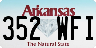 AR license plate 352WFI