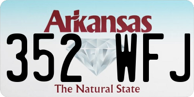 AR license plate 352WFJ