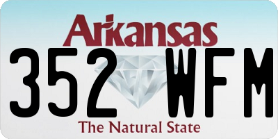 AR license plate 352WFM