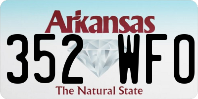 AR license plate 352WFO