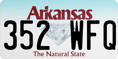 AR license plate 352WFQ