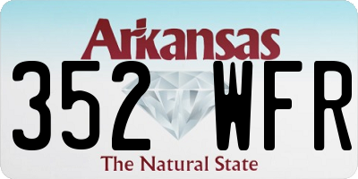 AR license plate 352WFR