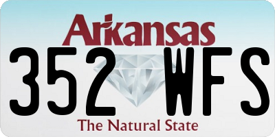 AR license plate 352WFS