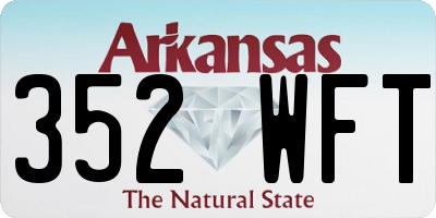 AR license plate 352WFT