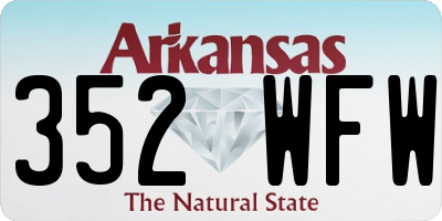 AR license plate 352WFW