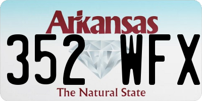 AR license plate 352WFX