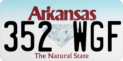AR license plate 352WGF