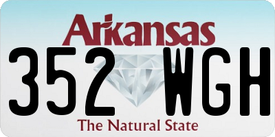 AR license plate 352WGH