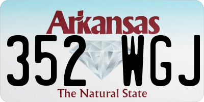 AR license plate 352WGJ