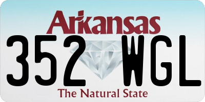 AR license plate 352WGL