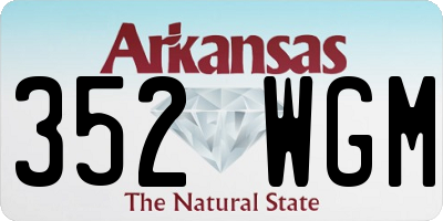 AR license plate 352WGM