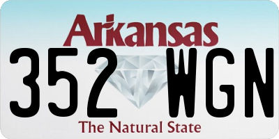 AR license plate 352WGN