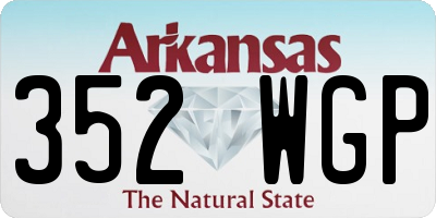 AR license plate 352WGP
