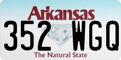 AR license plate 352WGQ