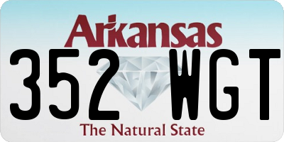 AR license plate 352WGT