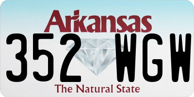 AR license plate 352WGW
