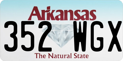AR license plate 352WGX