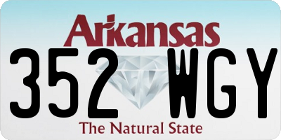 AR license plate 352WGY