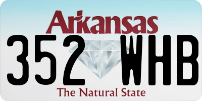 AR license plate 352WHB