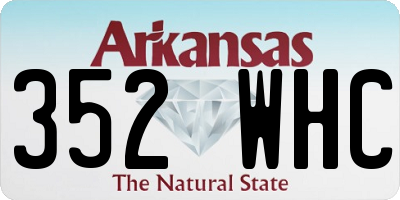 AR license plate 352WHC