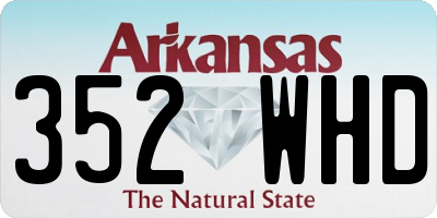 AR license plate 352WHD