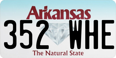 AR license plate 352WHE