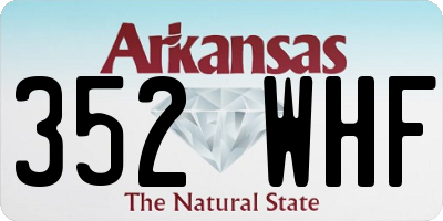 AR license plate 352WHF