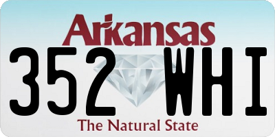 AR license plate 352WHI