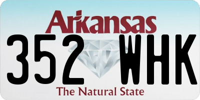 AR license plate 352WHK