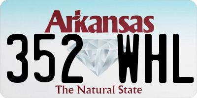 AR license plate 352WHL