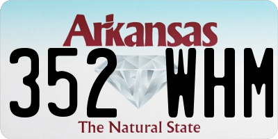 AR license plate 352WHM