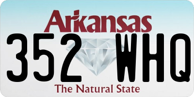 AR license plate 352WHQ