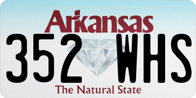 AR license plate 352WHS