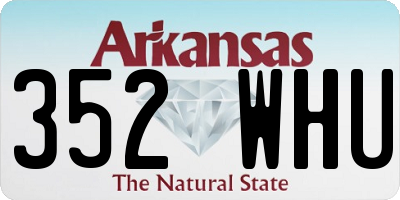 AR license plate 352WHU