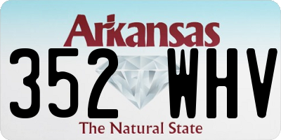 AR license plate 352WHV