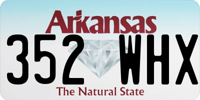 AR license plate 352WHX