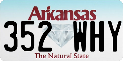 AR license plate 352WHY