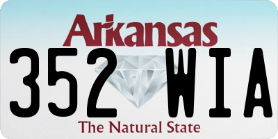 AR license plate 352WIA