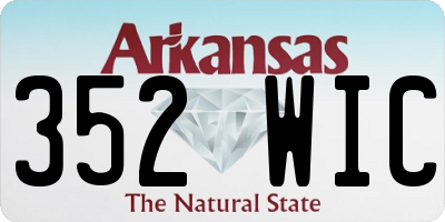 AR license plate 352WIC