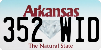 AR license plate 352WID