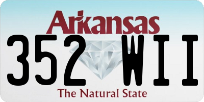 AR license plate 352WII