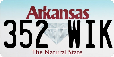 AR license plate 352WIK