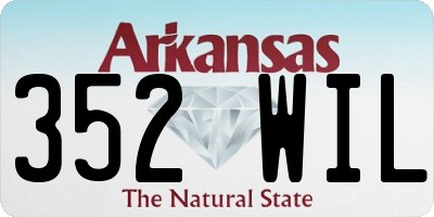 AR license plate 352WIL