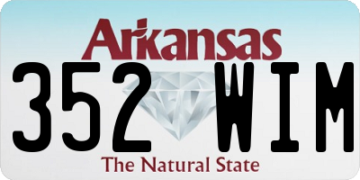 AR license plate 352WIM