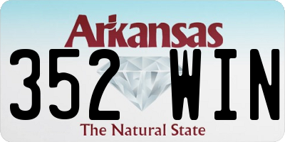 AR license plate 352WIN