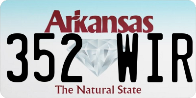AR license plate 352WIR
