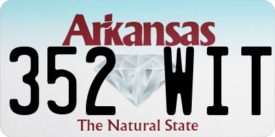 AR license plate 352WIT