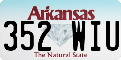 AR license plate 352WIU