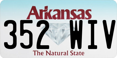 AR license plate 352WIV