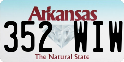 AR license plate 352WIW